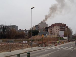 Incendi en un edifici de Manresa