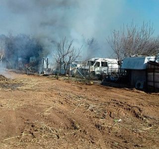 Incendio en una parcela de Constantí