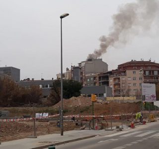 Incendi en un edifici de Manresa